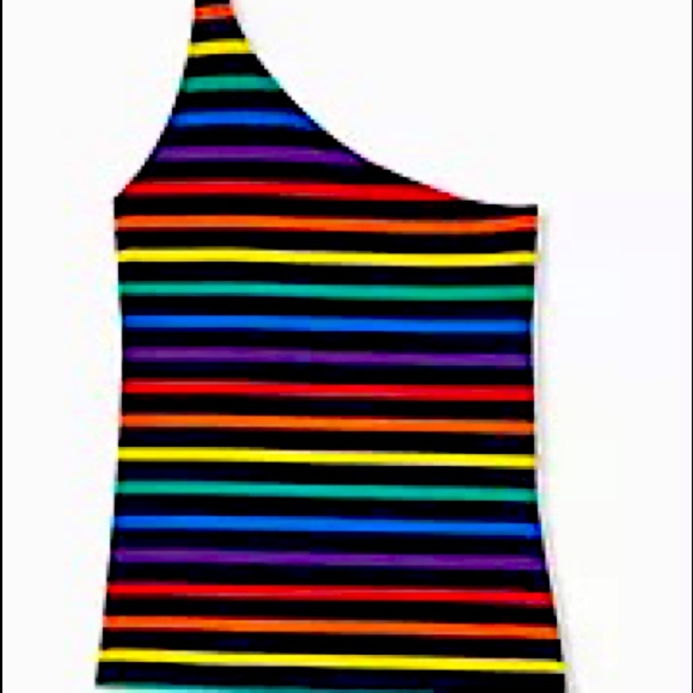 Torrid Asymmetrical rainbow tank top